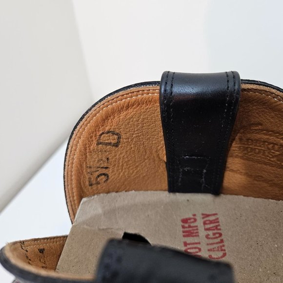 8. Cowboy Boots by Alberta Boots Co. Burgundy Kangaroo. Size 5.5 D. NIB - Picture 8 of 10